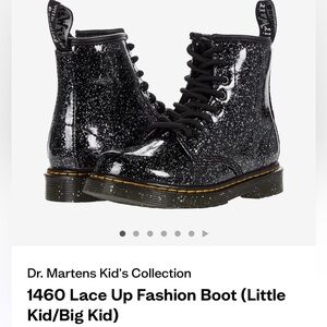 Kids Dr. Martens 1460 in black cosmic glitter